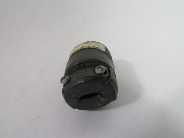 Leviton 615PR Black Rubber Grounding Plug 15A 250V 3W 2P USED