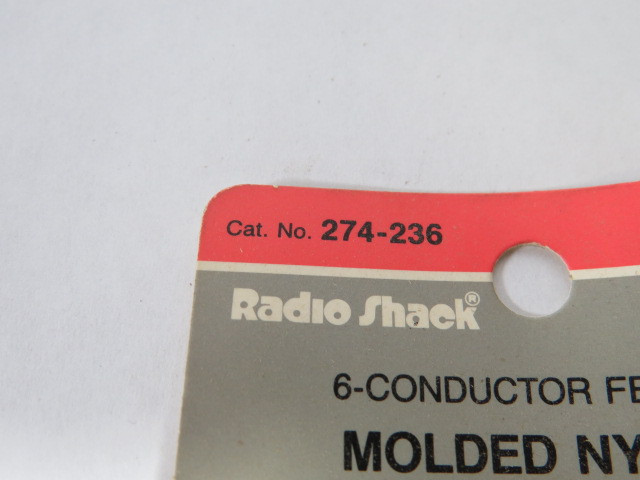 Radio Shack 274-236 Molded Nylon Connector 6-Conductor Female 250V 8A NEW