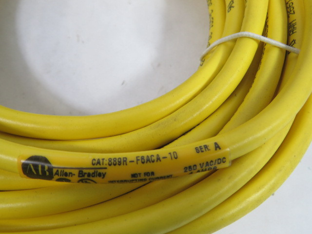 Allen-Bradley 889R-F6ACA-10 Ser. A AC Micro Cable w/6 Pin Connector 10M USED