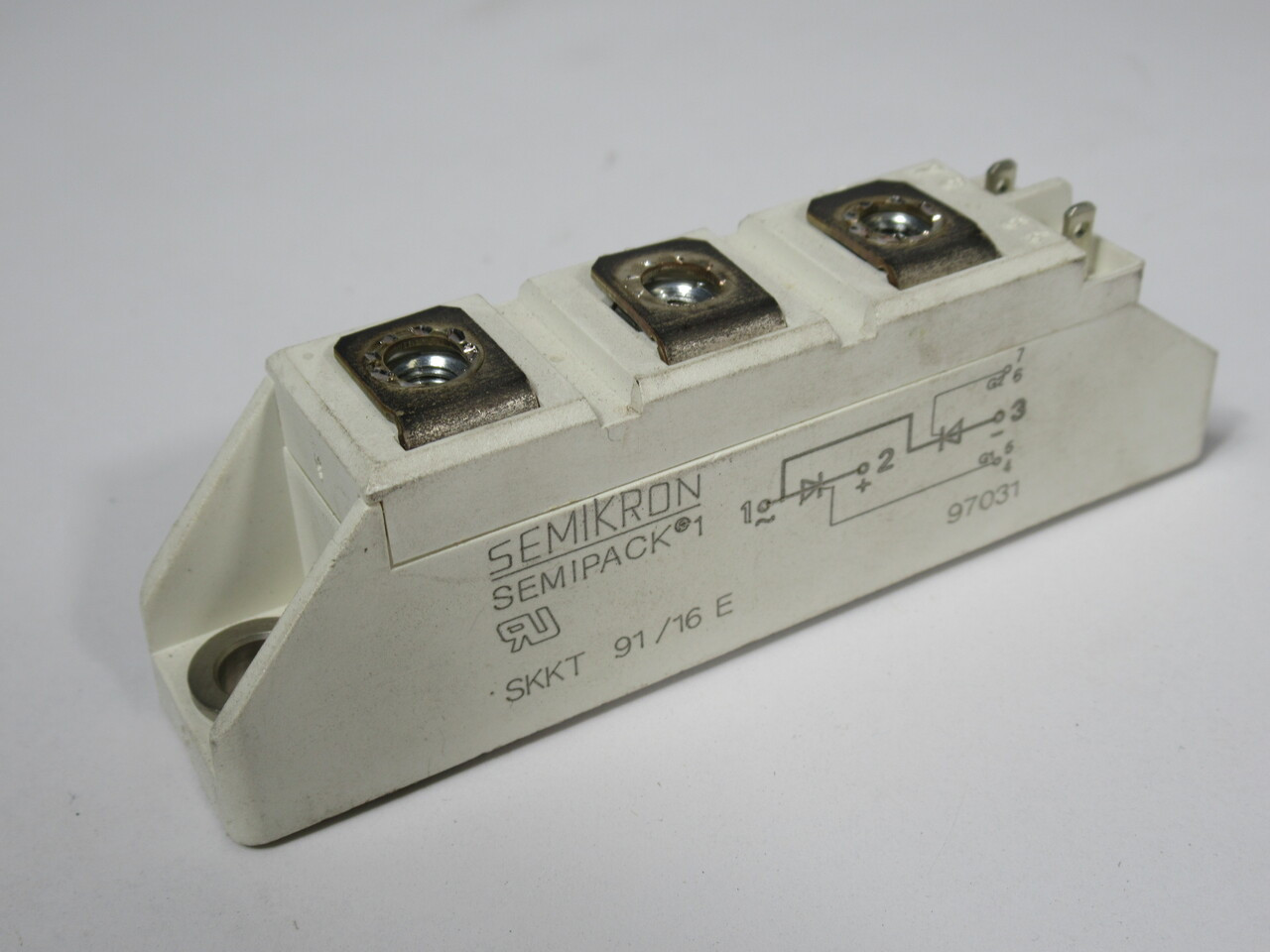 Semikron SKKT 91/16E White Semipack Thyristor/Diode Module 150A USED