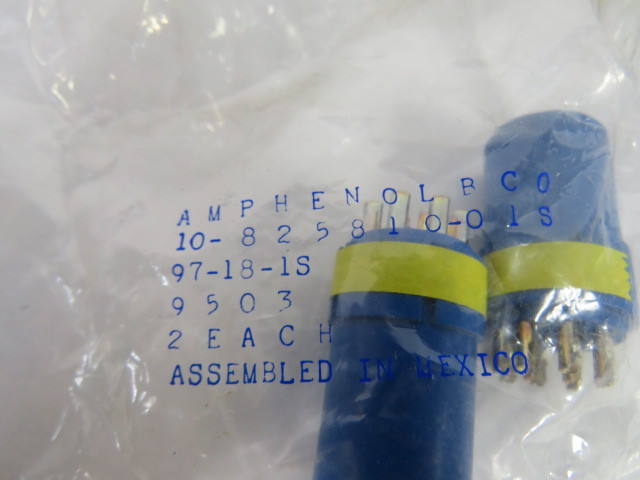 Amphenol 97-18-1S 10 Pin Male Circular Connector Insert 2 Pack ! NWB !