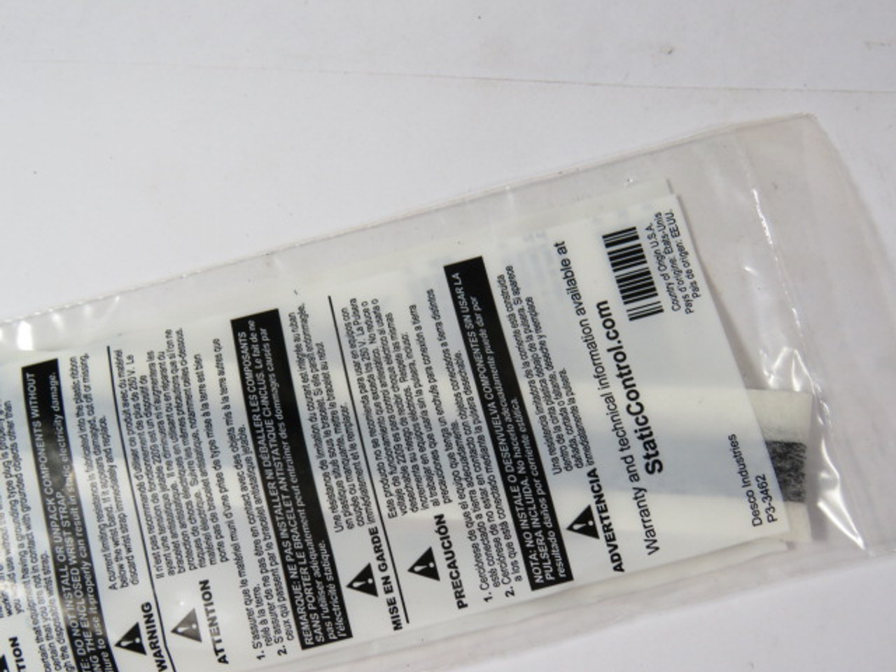 SCS 2209 White Disposable Wrist Strap 5' ! NWB !