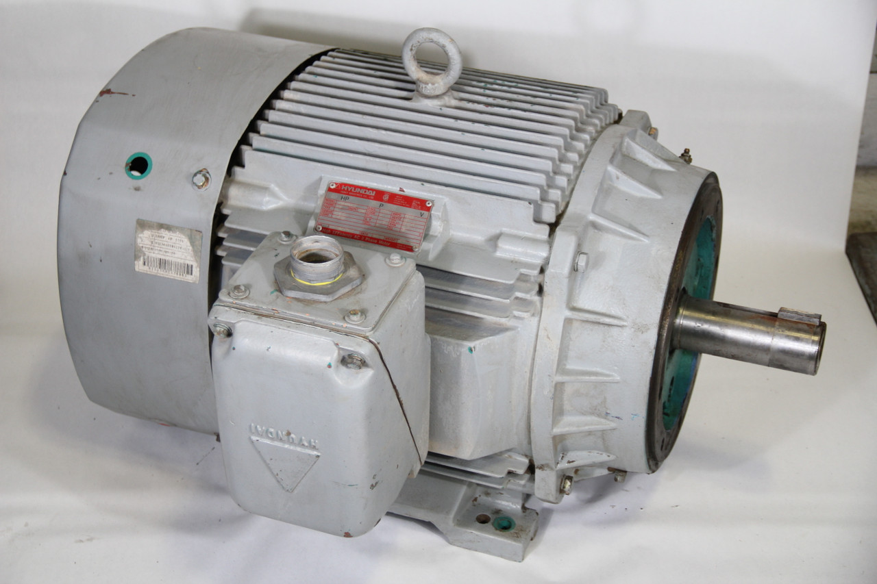 Hyundai HK364SR0412 Motor 60HP 1775RPM 575V 364T TEFC 3Ph 55.8A 60Hz USED