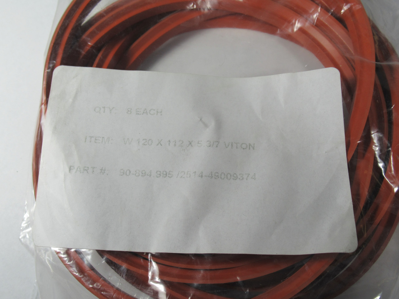 Metric Seal Inc. 2514-49009374 Viton Wiper 120x112x5.3/7mm 8-Pack NWB