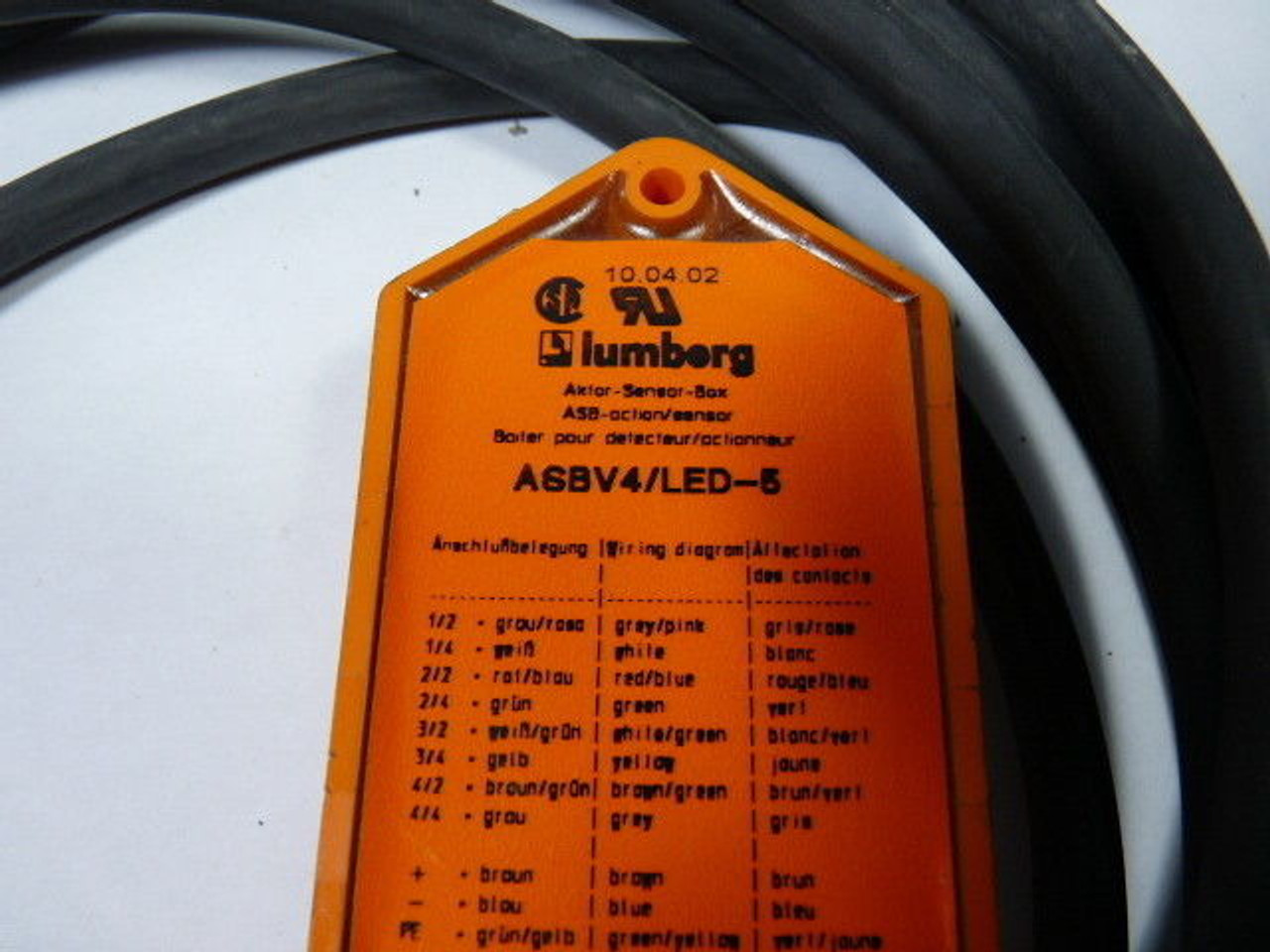 Lumberg ASBV4/LED-5 Actuator Sensor 10-30VDC USED