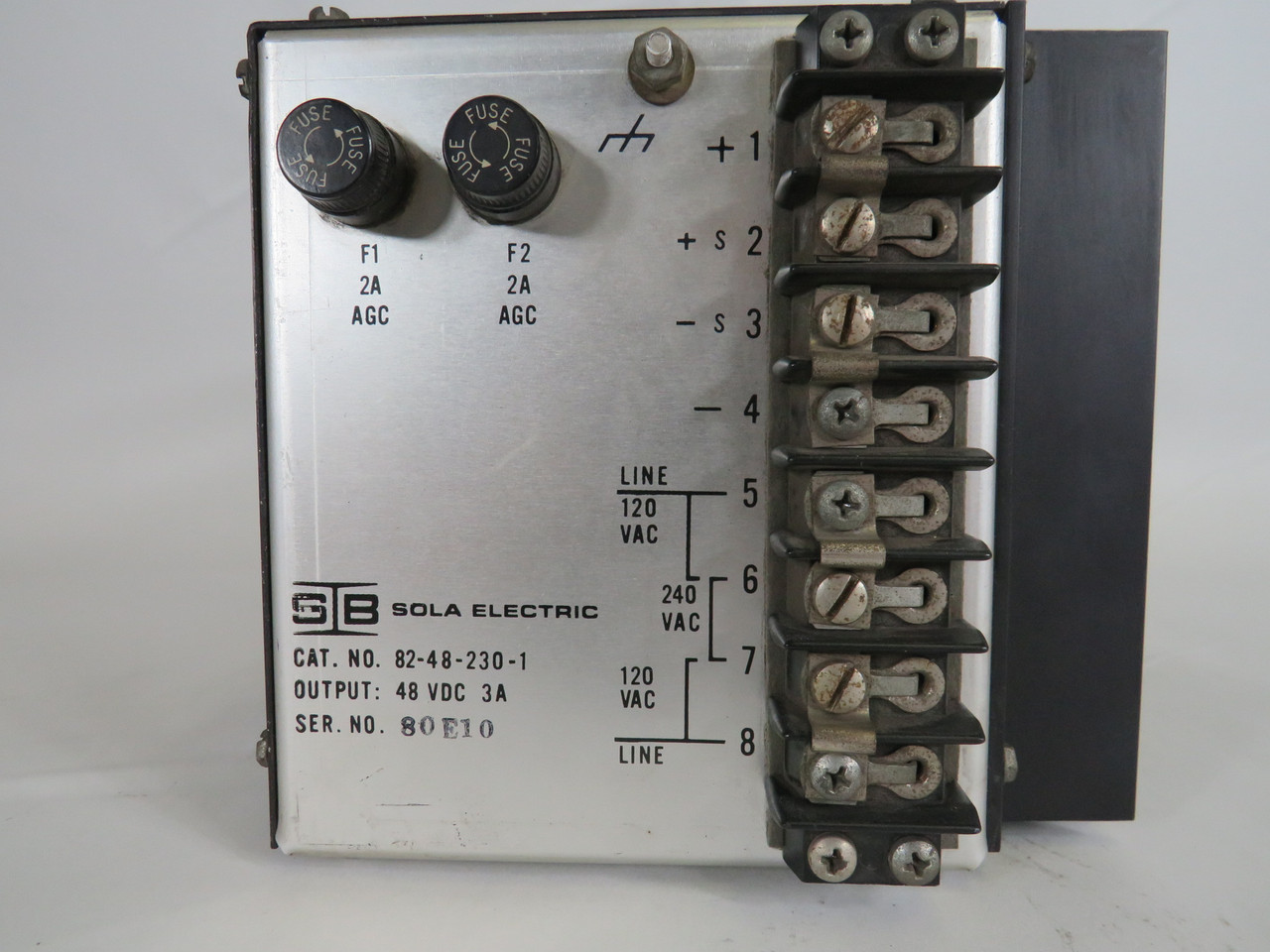 Sola Electric 82-48-230-1 Power Supply Output: 48VDC 3A *COS SCRATCH/PAINT* USED