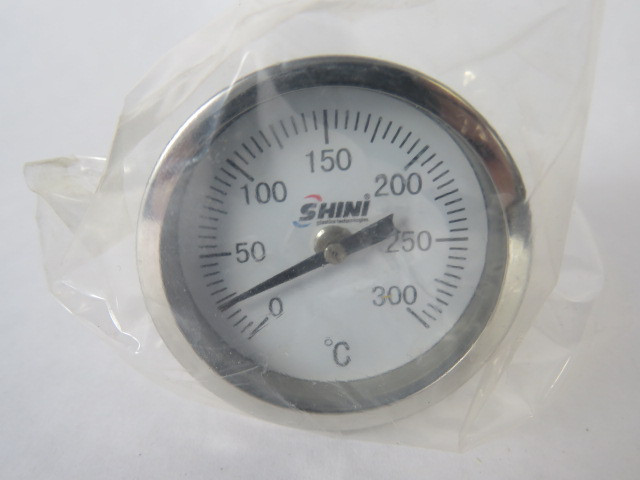 Shini Plastics Technologies  2" Diameter Thermometer  0-300C ! NOP !