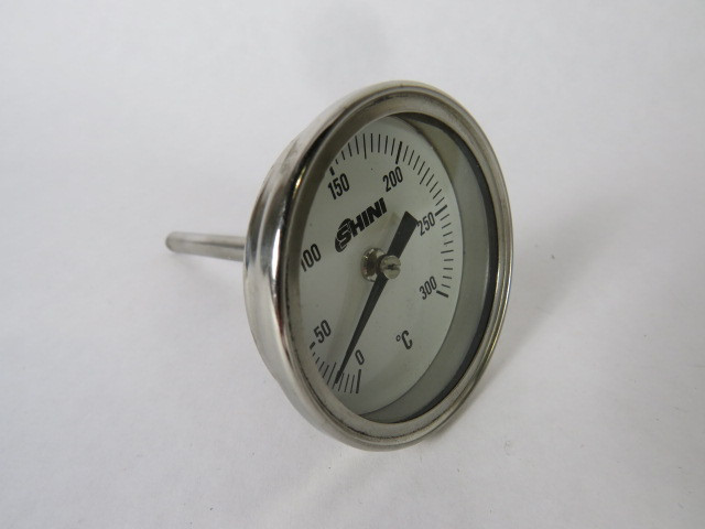 Shini 2 1/4" Diameter Thermometer 0-300C USED