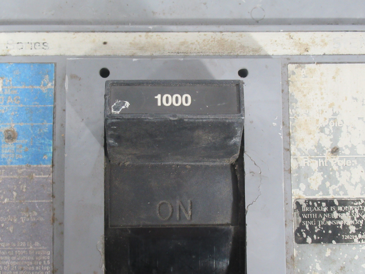 Siemens SND69100ANGTH Circuit Breaker 3p 1000A 600V *CRACKED* USED