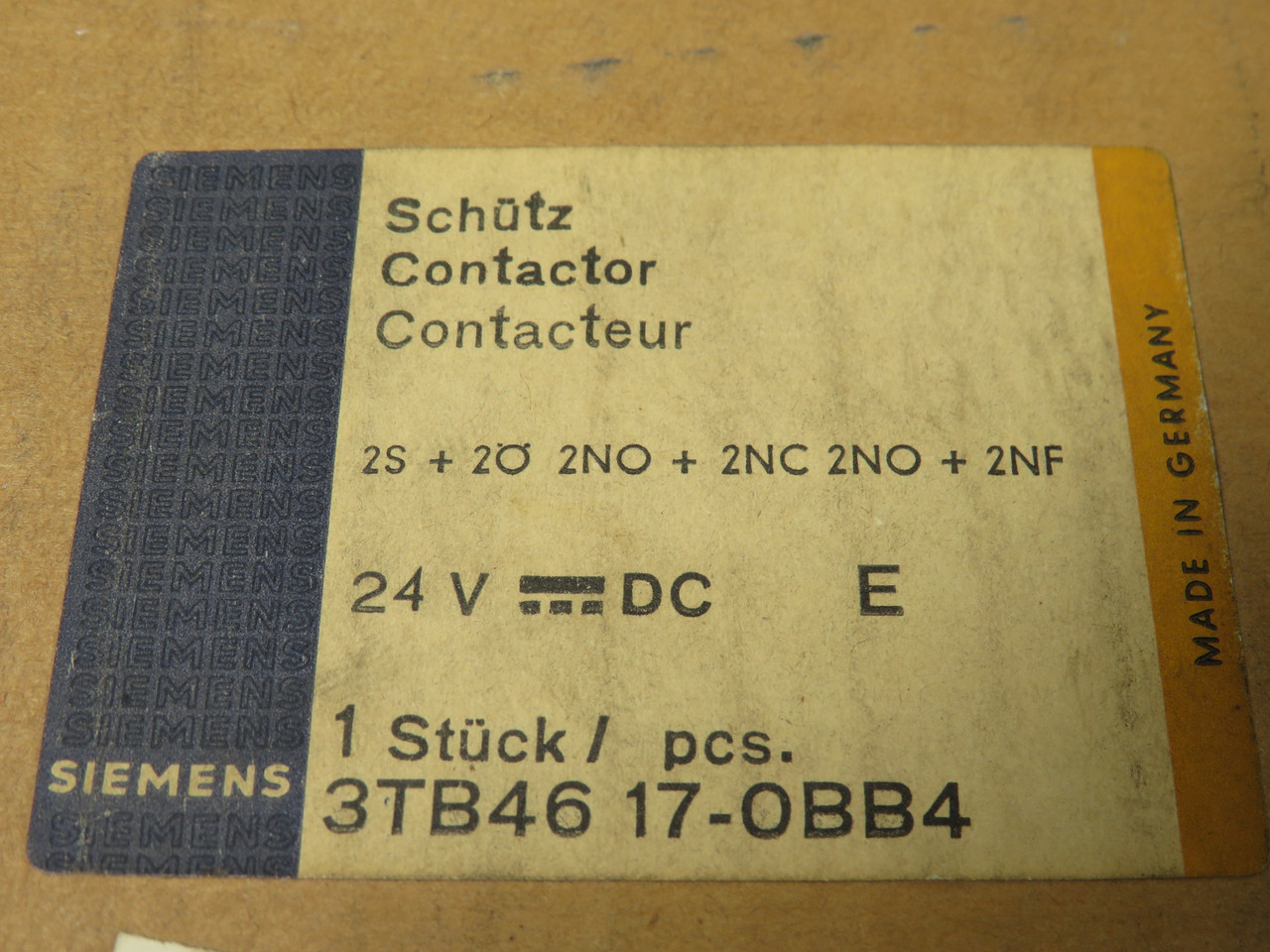 Siemens 3TB4617-0BB4 Contactor 80A 24VDC 2NO 2NC NEW