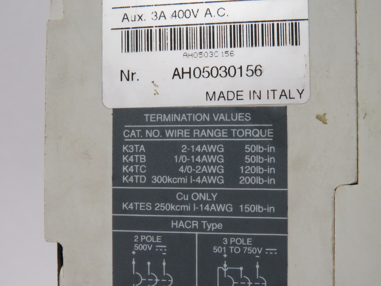 ABB S3N80 SACE S3 Circuit Breaker 80A 600V 3P SHELF WEAR USED