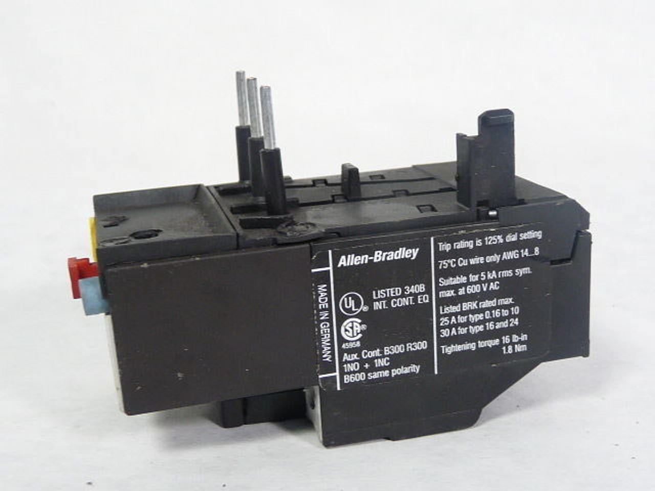 Allen-Bradley 193-TAB40 MCS Bimetallic Thermal Overload Relay 2.4-4.0A USED
