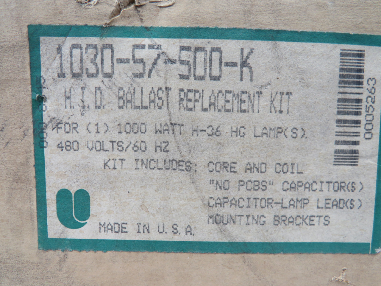 Universal 1030-57-500-K H.I.D Ballast Kit 1000W *SHELF WEAR/DMG BOX* NEW