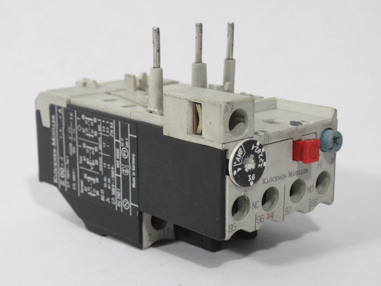 Klockner-Moeller Z00-4 Thermal Overload Relay 2.4-4A 660V USED