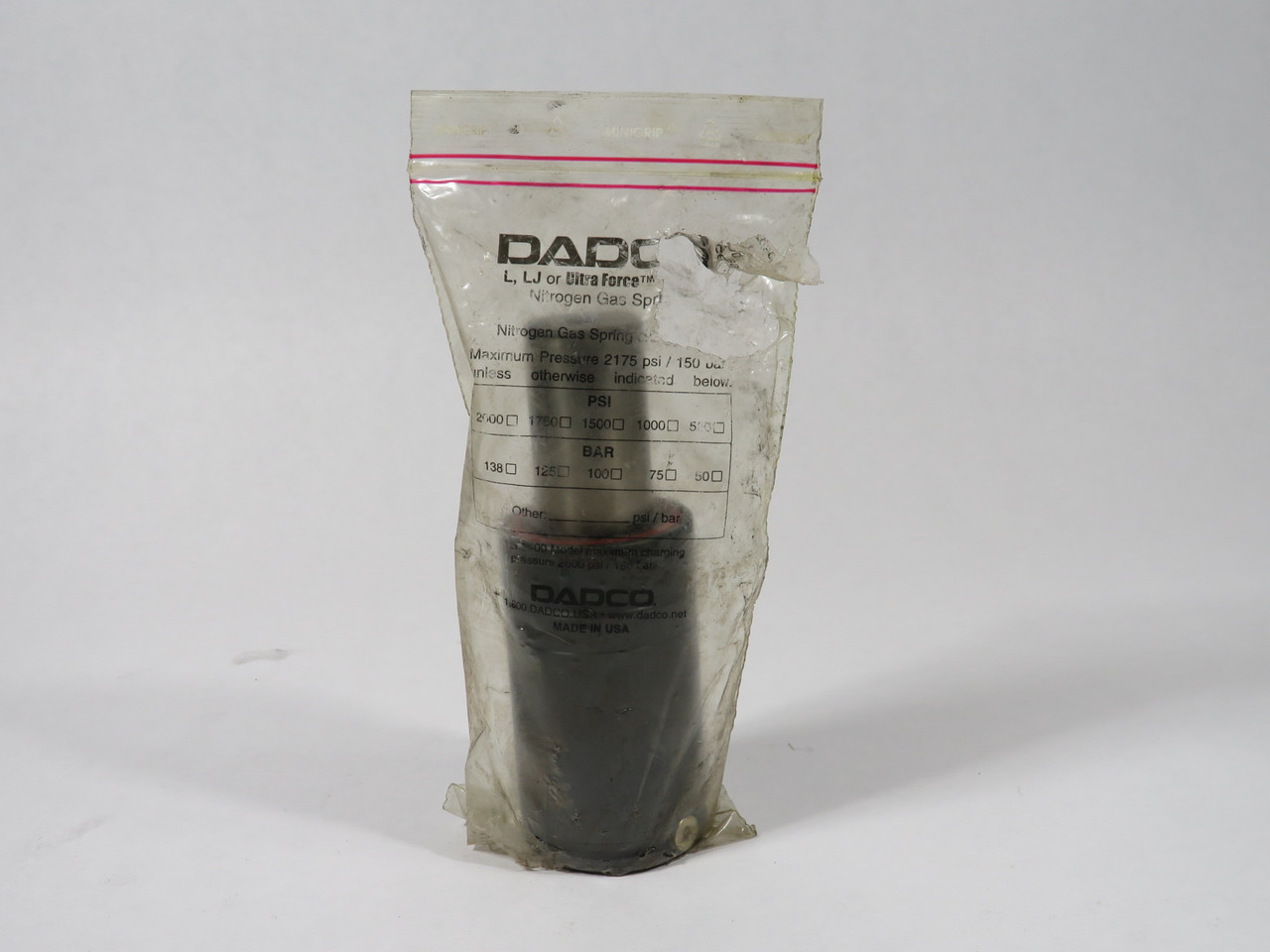 Dadco U.1200.050.TO Nitrogen Gas Spring 50mm Diameter 50mm Stroke RIPPED BAG NWB