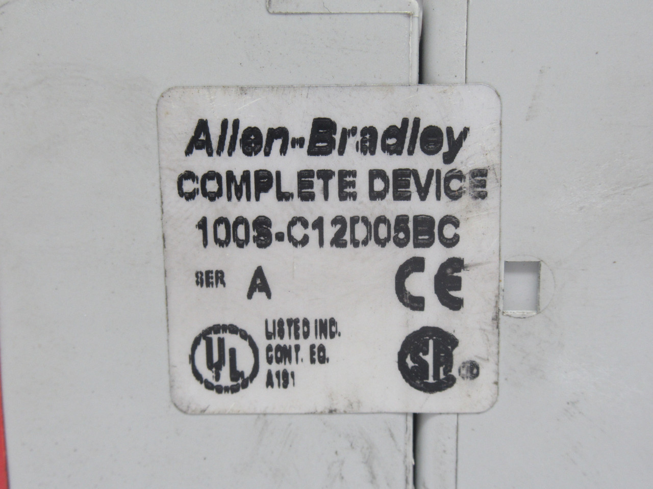 Allen-Bradley 100S-C12D05BC Safety Contactor 110/120V 50/60Hz 12A 3NO USED