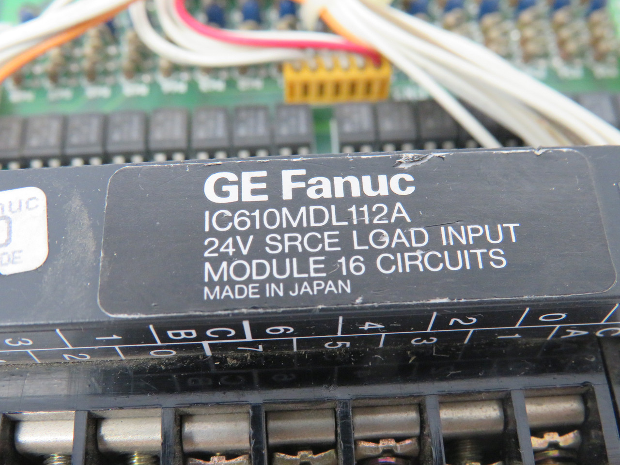 GE Fanuc IC610MDL112A Input Module 24VDC 16 Circuits No Door/COS Scratch USED