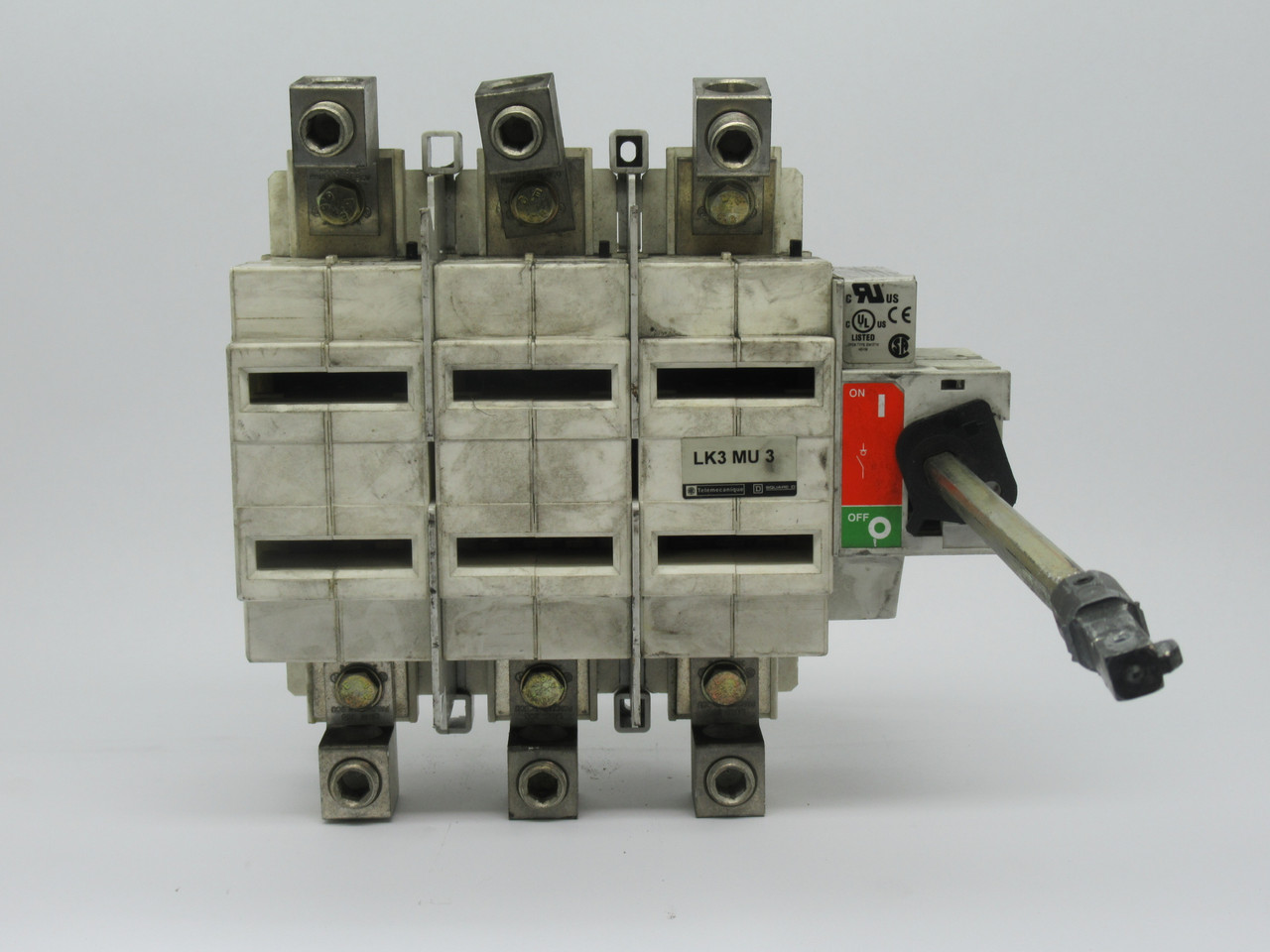 Telemecanique/Square D LK3MU3 Disconnect Switch 200A 600VAC 8.5" Shaft 3Ph USED