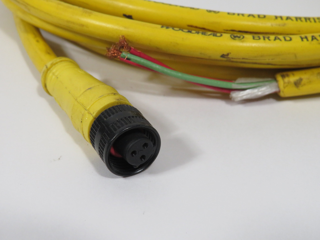 Woodhead 703000A03F120 Micro-Change Cordset 3P 4A 250V CUT TO 142" USED