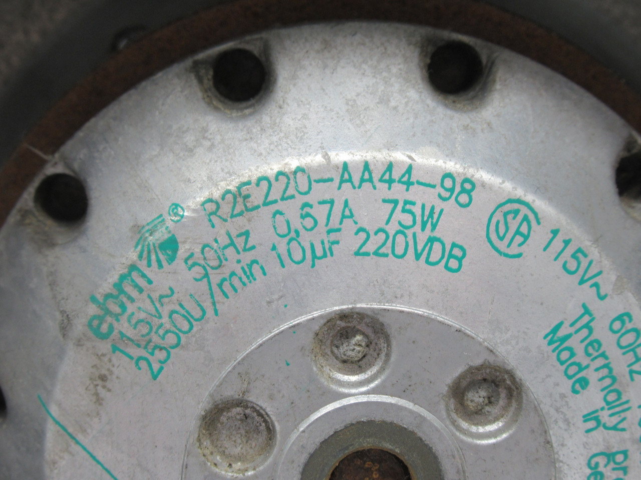 Ebmpapst R2E220-AA44-98 Centrifugal Fan 115V 50/60Hz 75/100W 2550/2700RPM USED