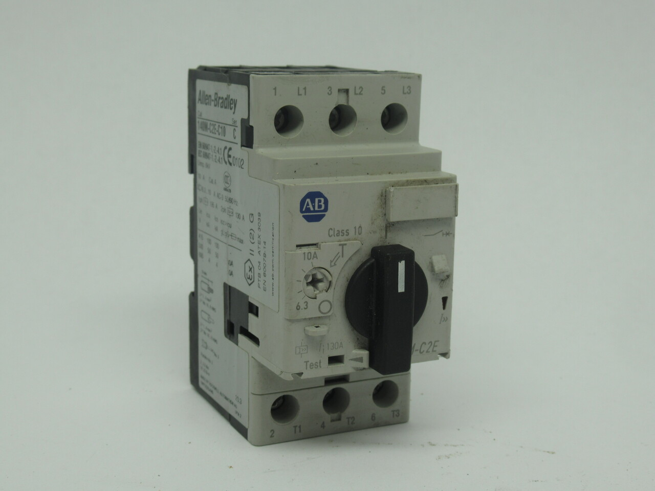 Allen-Bradley 140M-C2E-C10 Motor Protection Circuit Breaker Ser. C 6.3-10A USED