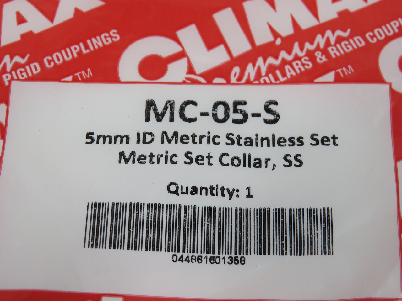Climax MC-05-S Metric Set Screw Collar 5mm ID 1/2" OD 6mm W NWB
