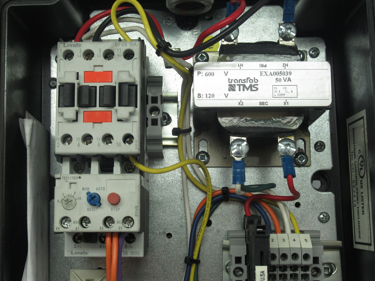 Lovato MSA10912120A9B04 Enclosed Motor Starter 6.3-10A 3Ph 600VAC 7.5HP USED
