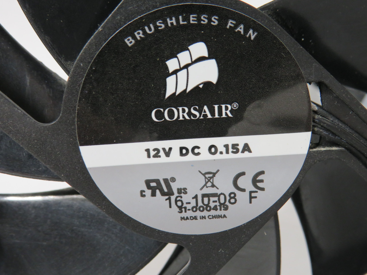 Corsair 31-000419 DC Brushless Fan 120mmx120mm 12VDC 0.15A USED
