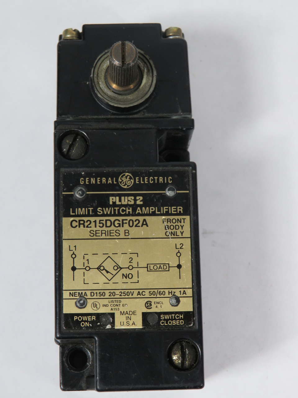 General Electric CR215DGF02A Ser B Limit Switch Amplifier w/CR215GH12 Head USED