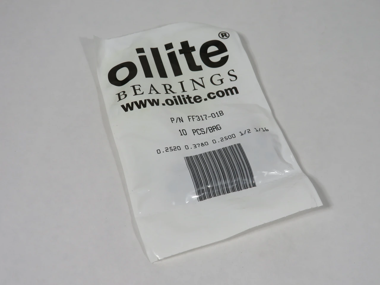 Oilite FF317-01B Flanged Sleeve Bearing 1/2" OD 1/4" ID 1/4" W 10-Pack NWB