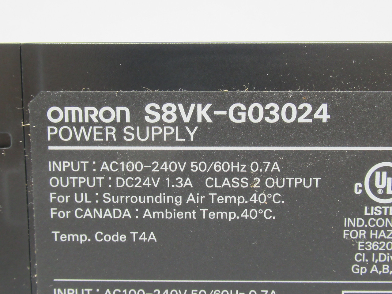 Omron S8VK-G03024 Switch Mode Power Supply 24VDC 1.3A 30W USED