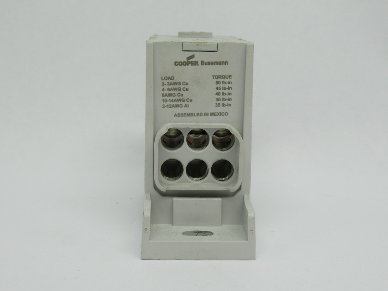 Cooper Bussmann PDBFS330 Power Distribution Block Cu/Al 600V 380A USED