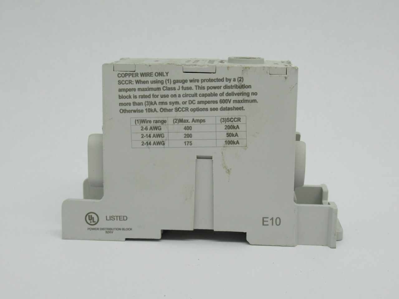 Cooper Bussmann PDBFS330 Power Distribution Block Cu/Al 600V 380A USED