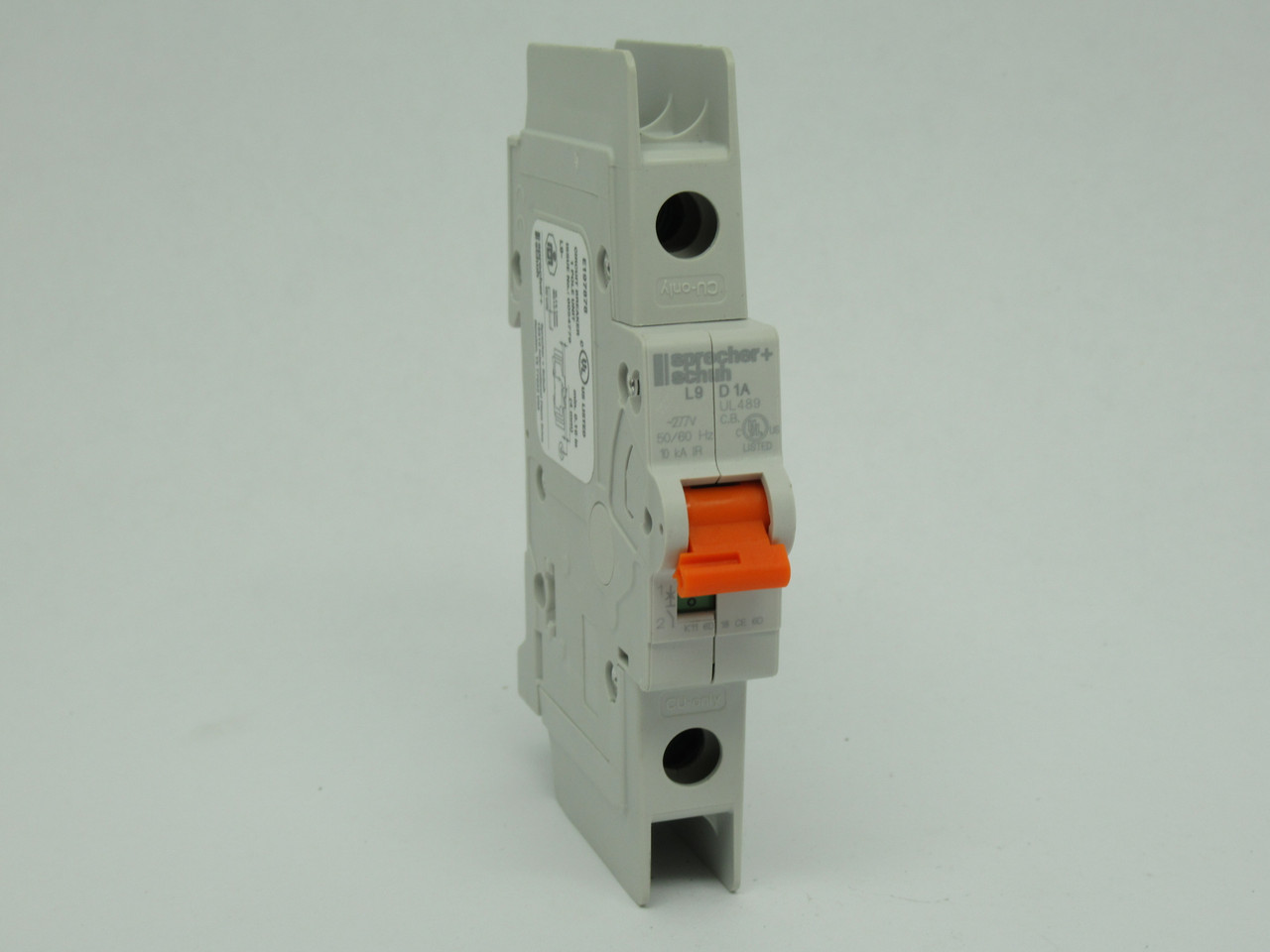 Sprecher + Schuh L9-1/1/D Circuit Breaker Ser. B 1A 277V 1-Pole 50/60Hz USED