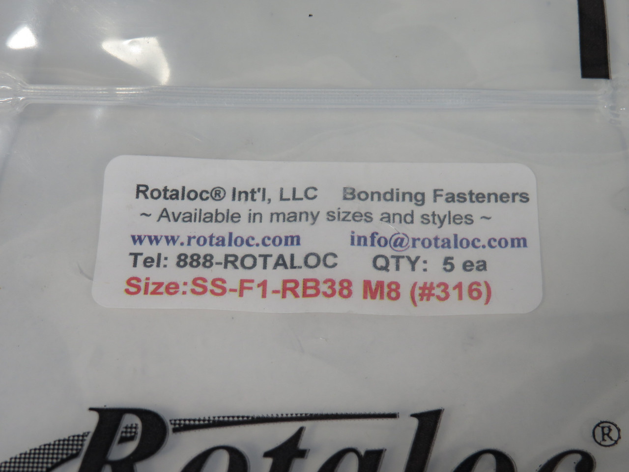 Rotaloc SS-F1-RB38-M8 Stainless Steel Bonding Fastener 38mm D M8 Lot of 3 NWB