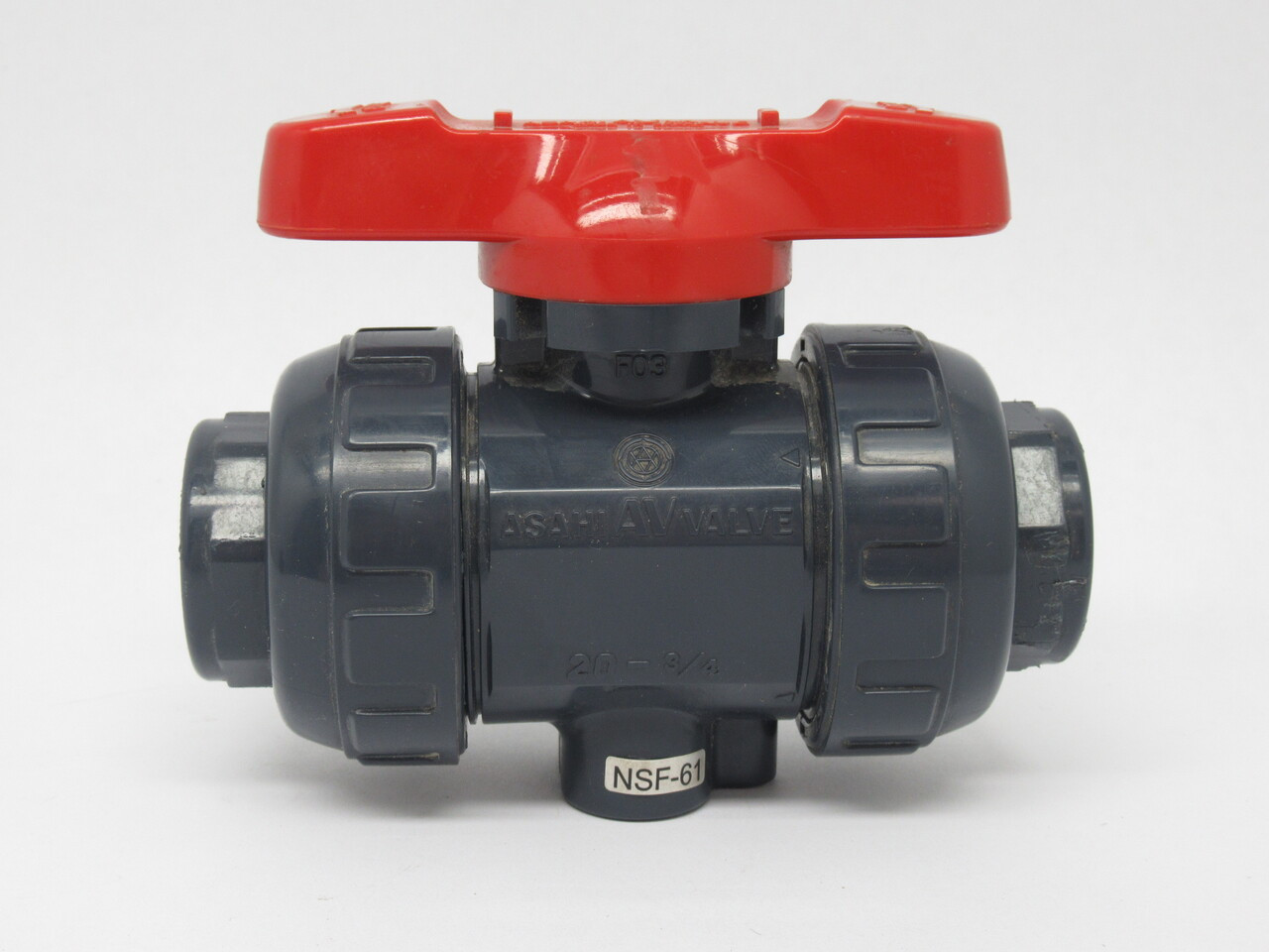 Asahi Valve 15EIB-00048 Plastic Ball Valve 3/4" Thread 1.0MPa 230psi USED