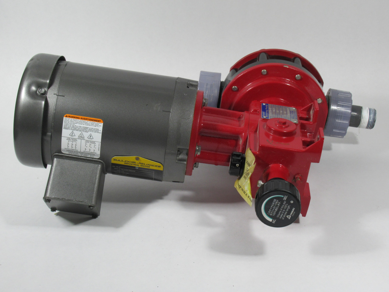 Iwaki LKN57B-VC Metering Pump C/W Baldor Motor 0.33HP 1725RPM 230/460V 42C USED