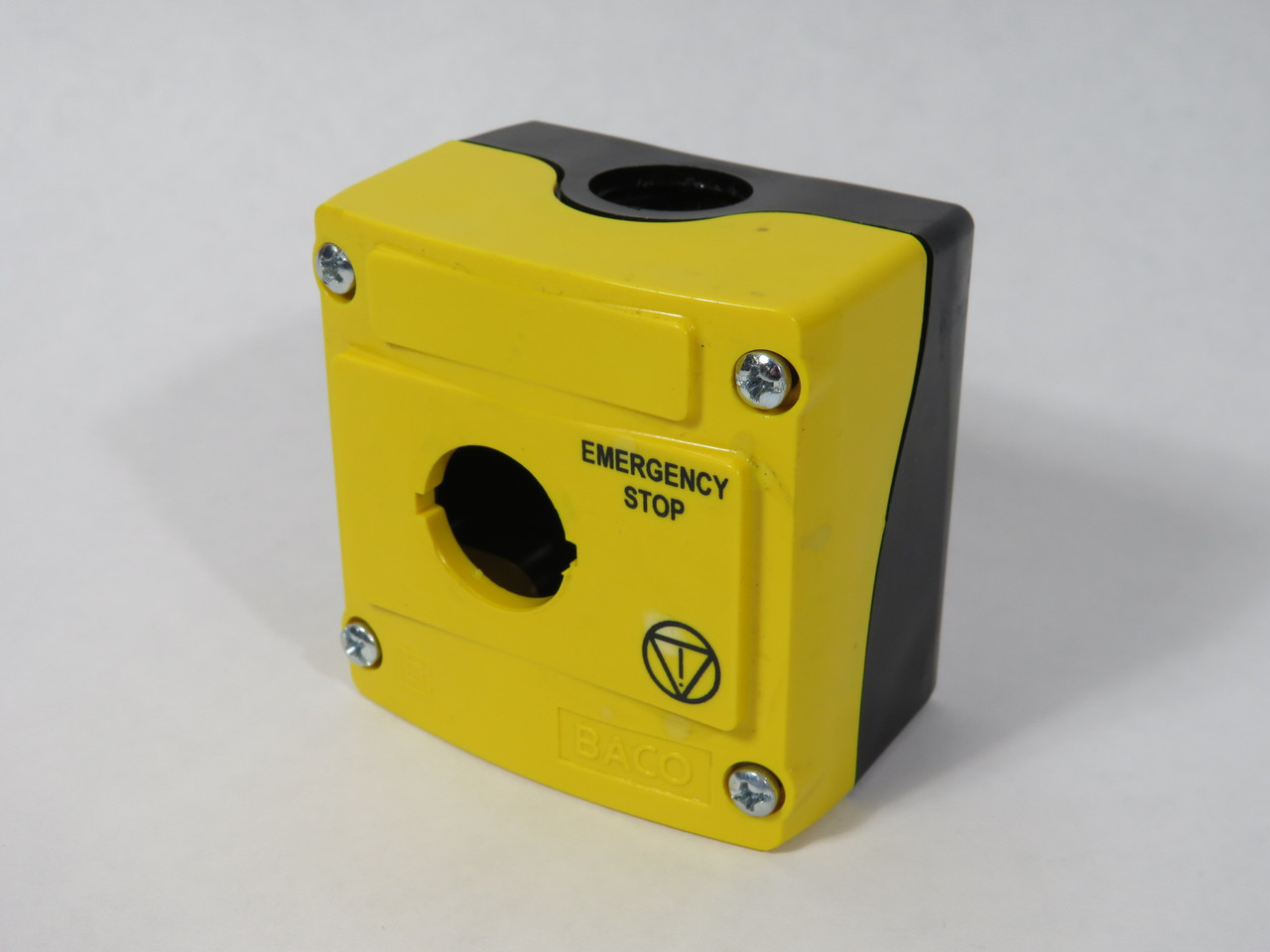 Baco LBX130167 Emergency Stop Control Station Enclosure 1-Hole DRILL HOLES USED