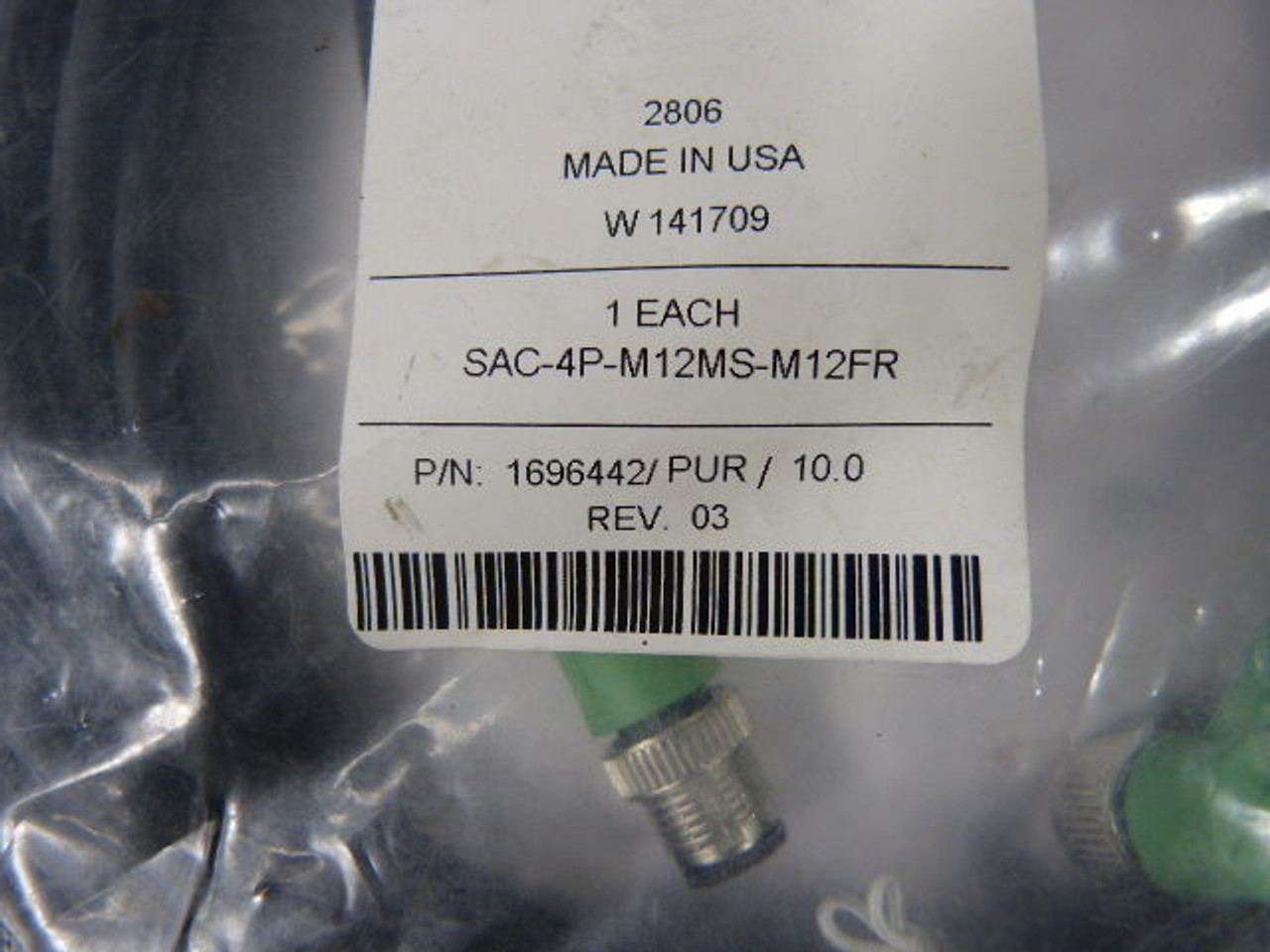 Phoenix Contact 1696442 Sensor Cable Straight/Angled M/F 4Pos 10m Cable NWB