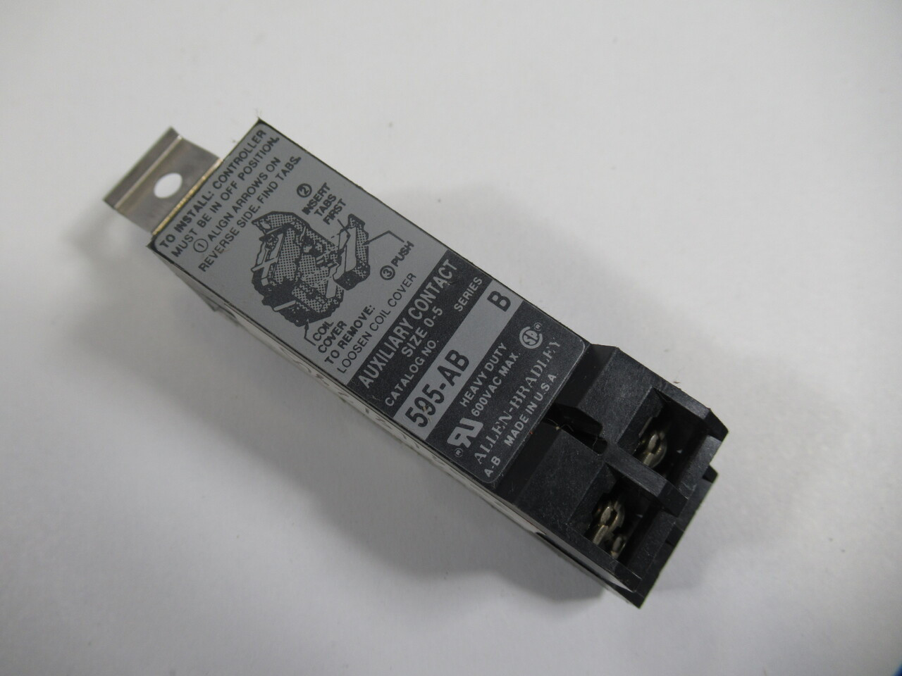 Allen-Bradley 595-AB Series B Auxiliary Contact Block USED