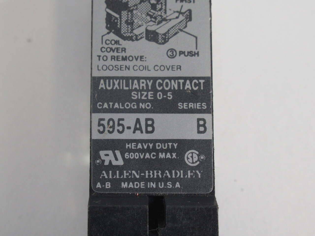 Allen-Bradley 595-AB Series B Auxiliary Contact Block USED