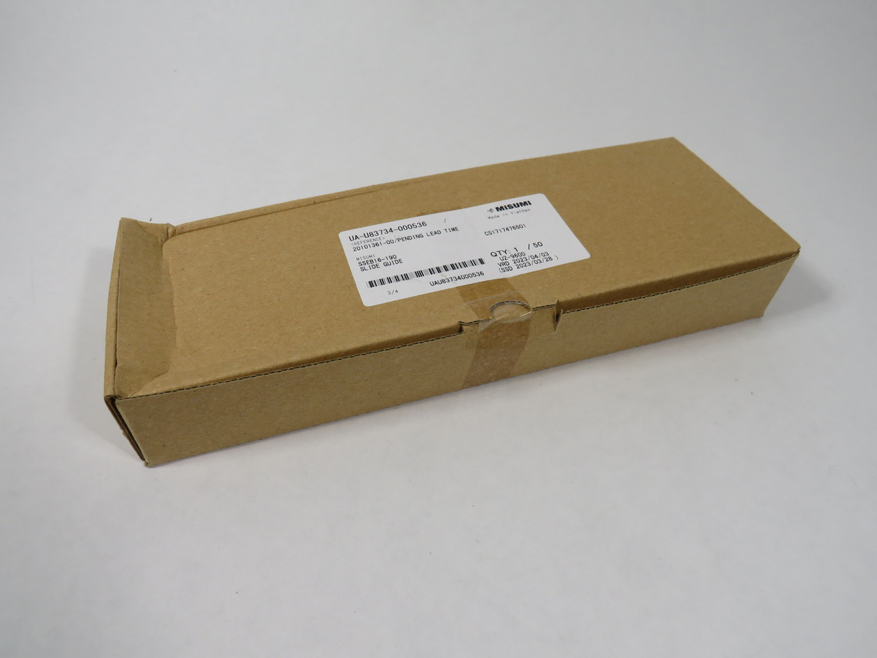 Misumi SSEB16-190 Miniature Linear Guide 190mm L BOX DAMAGE NEW