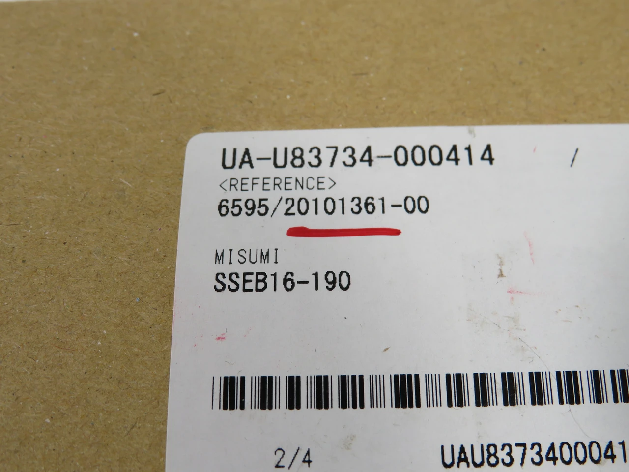 Misumi SSEB16-190 Miniature Linear Guide 190mm L OPEN BOX NEW