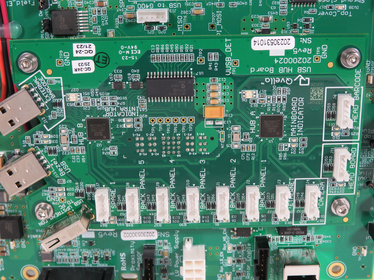 Qvella 20200023-02 FAST-Prep Main System Board C/W 20200024 USB Hub Board NOP