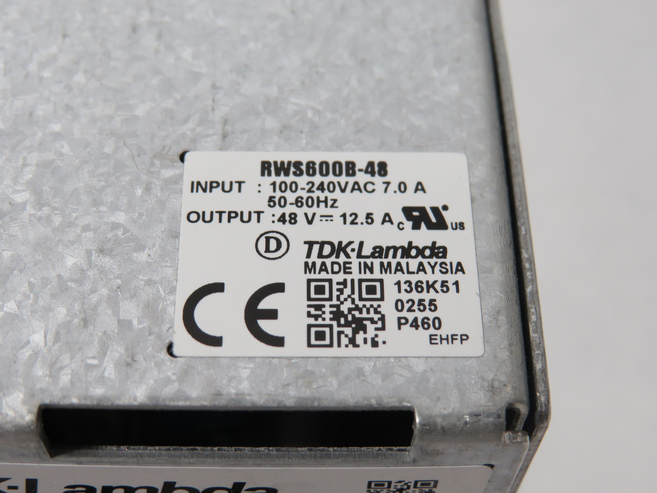TDK Lambda RWS600B-48 Switching Power Supply 48VDC 12.5A USED