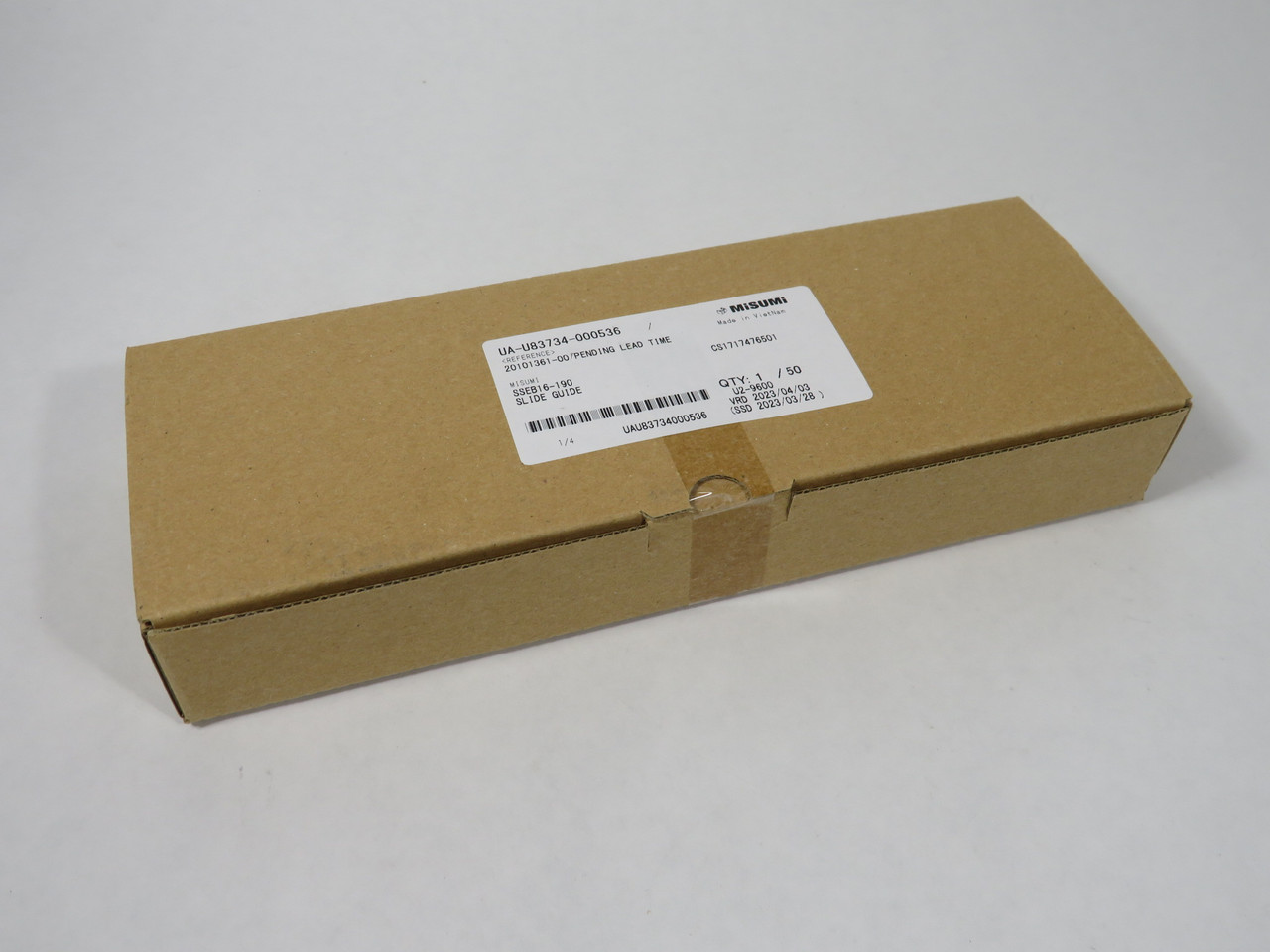 Misumi SSEB16-190 Miniature Linear Guide 190mm L SEALED BOX NEW
