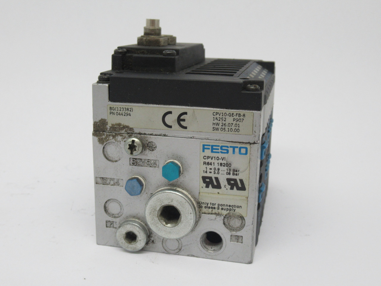 Festo CPV10-VI-10P-10-8C-FB-R-Y-JLL3JLL Solenoid Valve Manifold Assembly USED