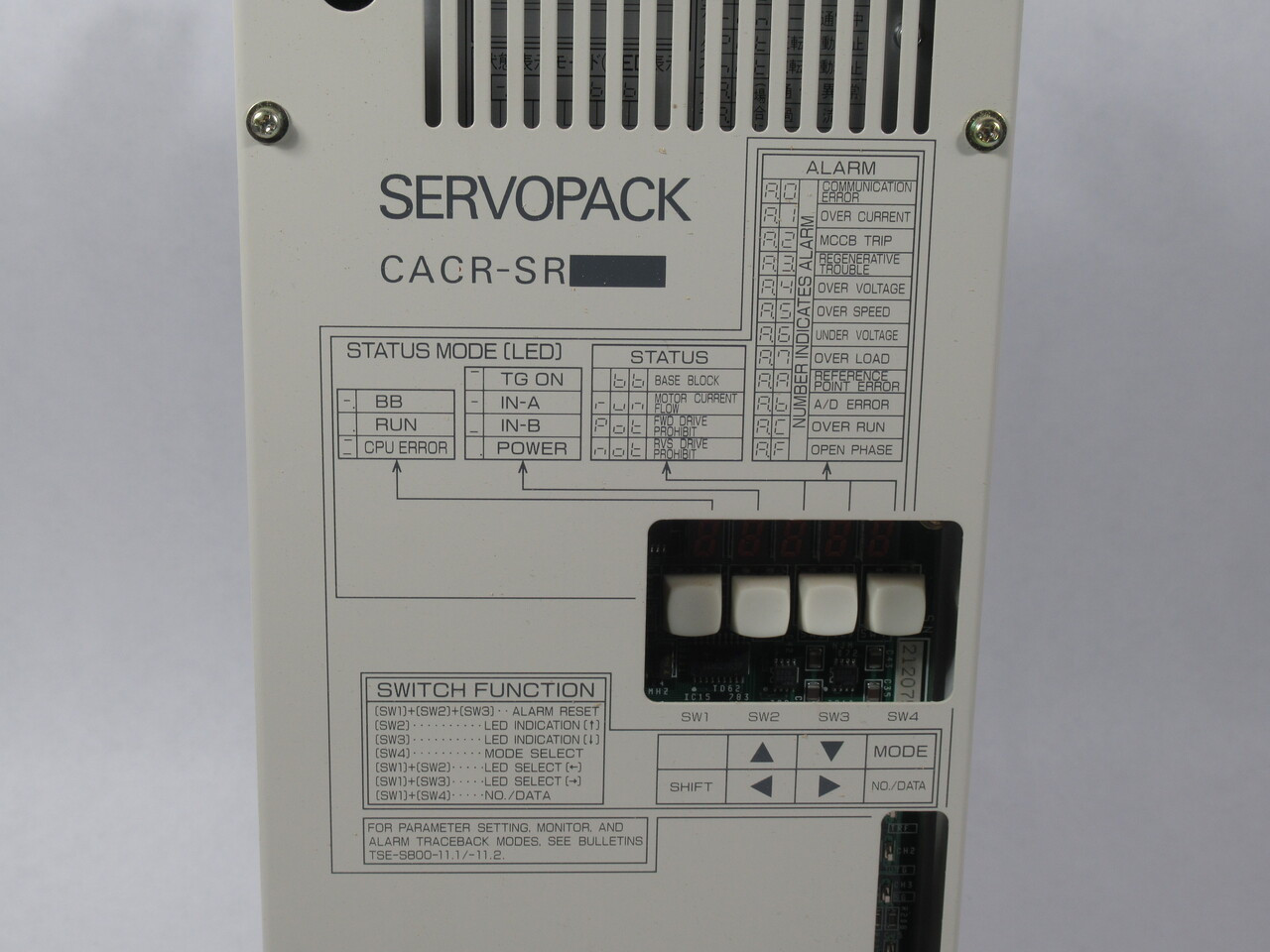 Yaskawa CACR-SR10BE12G-C ServoPack AC Drive USED