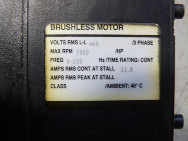 Moeller SP240M27011A W/ 1326AS-B660E-21 Brushless Motor 3000Rpm 3Ph 460V USED