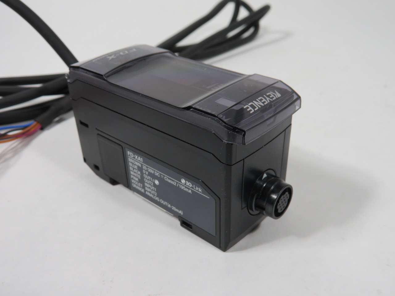 Keyence FD-XA1 Clamp-On Flow Sensor 20-30VDC 195mA 4-20mA 210" Wires USED